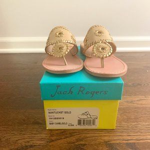 Jack Rogers Nantucket Gold Jacks - NWT